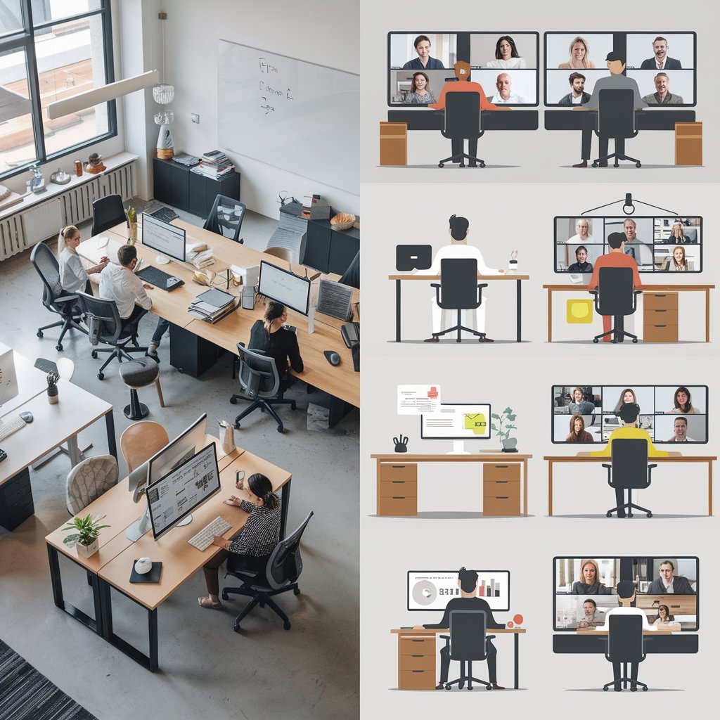 a-split-screen-concept-with-one-half-showing-a-mod-6dMg2FH2SwGksiW7iZL6ww-EVSh1GoQRPOFe_yymuqhcw Top Productivity Hacks for Remote Teams in 2024