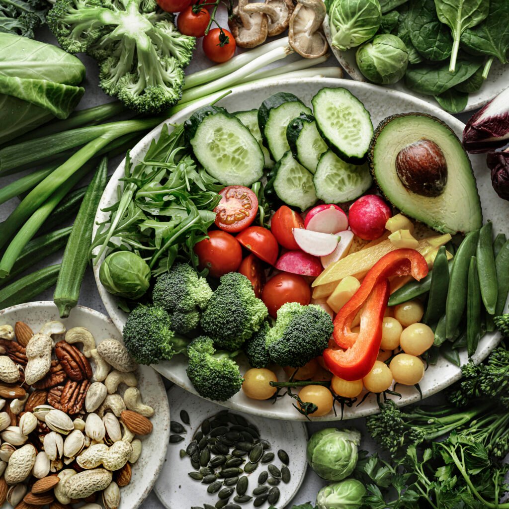 raw-veggies-nuts-flat-lay-food-photography-1024x1024 Making the Case for a Vegetarian Lifestyle: A Healthier You, A Better World